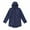 Navy, variant on Busydd Women's Trench Coats Solid Color Zipper Rain Coats Outdoor Hiking Windbreaker Jacket with Hood Fashion Drawstring Pocket Trench Coats Plus Size Rain Jacket S-3XL