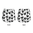 thumbnail image 3 of Salouo Retro Rooster Print Women's 2 in 1 Running Shorts Double-Layer Shorts Athletic Workout Gym Yoga Shorts Running Shorts for Women-Small, 3 of 7