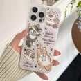 thumbnail image 5 of Cute Playing Cat Graffito Letters Soft Phone Case Compatible with iPhone Case (White,iPhone 12 Pro Max), 5 of 6