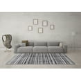 thumbnail image 3 of Ahgly Company Indoor Round Abstract Gray Modern Area Rugs, 3' Round, 3 of 4