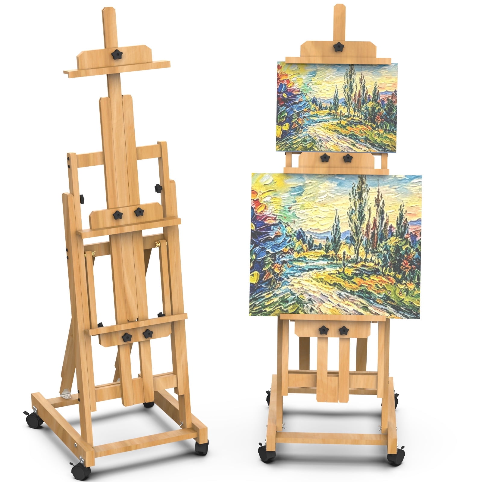 U.S. Art Supply Malibu HD Extra Large Adjustable H-Frame Easel