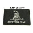 thumbnail image 2 of Gadsden Flag Black Embroidered Hook & Loop Patch Applique Biker Emblem Tactical, 2 of 2