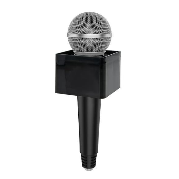 HONITANO Microphone Logo Station Square Cube Microphone Flag 2Set Black
