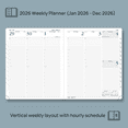 thumbnail image 5 of POPRUN 2026 Planner, Large Size 8.5" x 10.5" Hardcover - Daily Weekly and Monthly Calendar Agenda 2026 Appointment Book with Hourly Time Slots, Monthly Tabs, 100 GSM - Black, 5 of 7