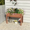 thumbnail image 5 of Jopath Brown Raised Garden Bed with Legs, Elevated Wooden Planter Box for Outdoor Plants Flowers Fruits Vegetable Herb Growing(40"x20"x31"), 5 of 9