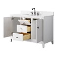 thumbnail image 3 of Vanity Art 48" Bathroom Vanity with Sink and Engineered Marble Top, Freestanding Storage Cabinet with 2 Drawers, 2 Shelves and 1 Flip Down Tray, 3 of 8