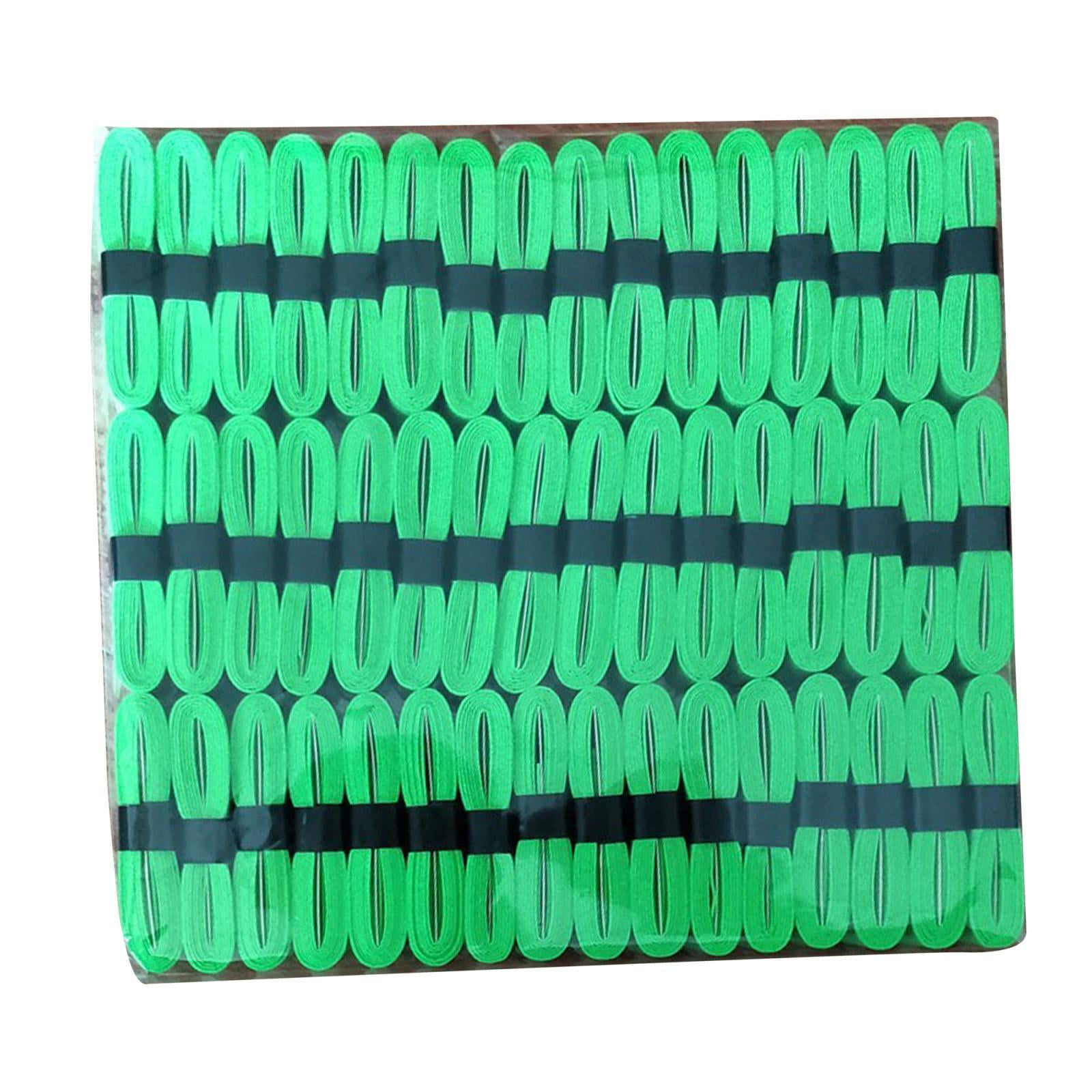 48Pcs Tennis Racket Grip Tape Badminton Squash Racquet Grip Handle Grip Band for green