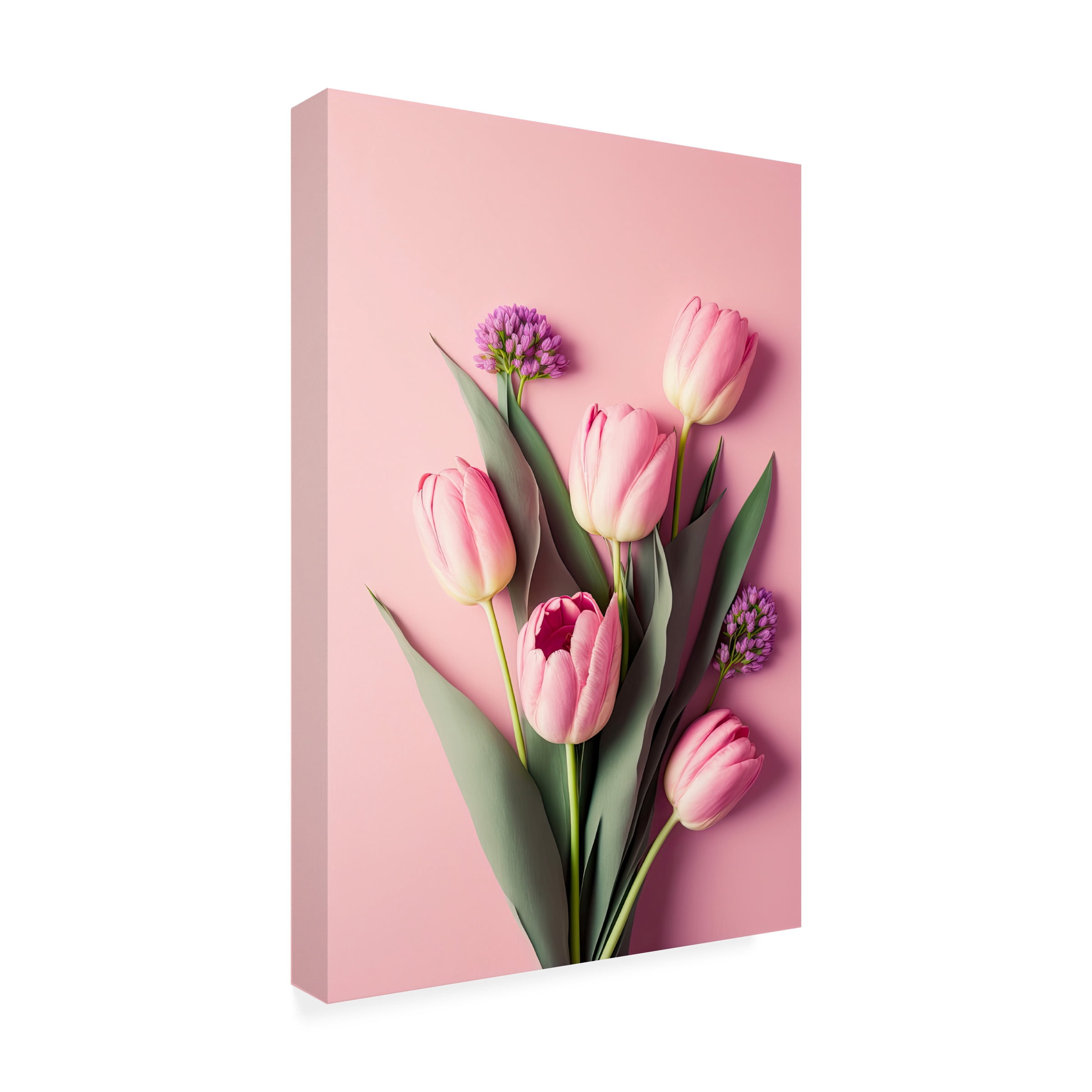 Treechild 'Pink Tulips' Canvas Art