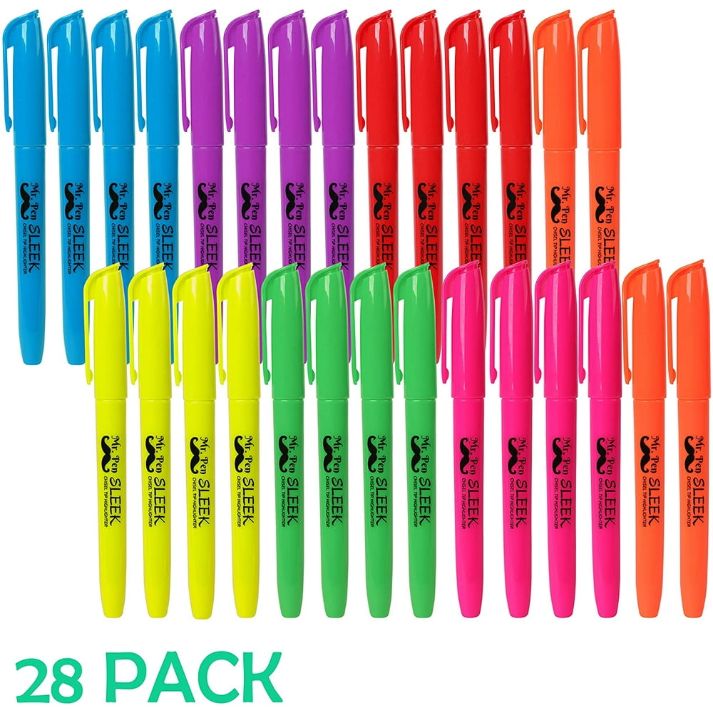 Mr. Pen Highlighters, Highlighters Assorted Colors, Pack of 28