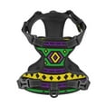 thumbnail image 4 of Picia Carnival Mardi Gras No-Pull Dog Harness Reflective Front Clip Vest with Handle,Step-in Air Dog Harness,Adjustable 2 Metal Rings 4 Buckles,Easy to Put on & Take Off, 4 of 9