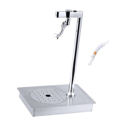 Fiocias Glass Rinser Commercial Wear Resistant Sturdy Stainless Steel Pitcher Rinser 37cm x 11.5cm