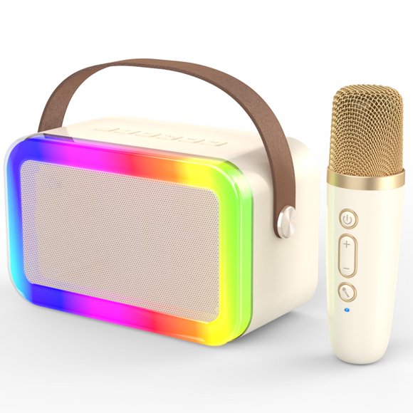 Micrófono de karaoke MEGUO Mini Karaoke Machine con altavoz Bluetooth