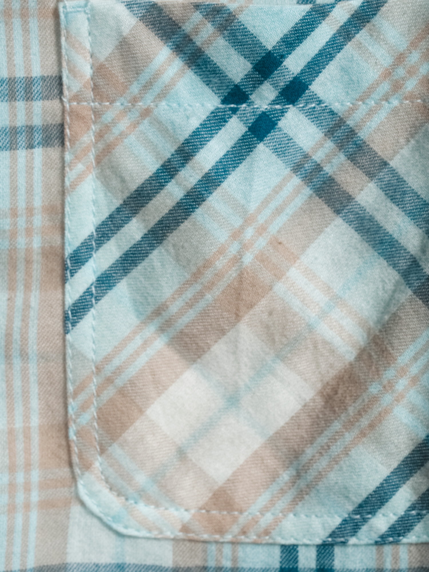 Time and Tru Women's Plaid Flannel Button Front Shirt
