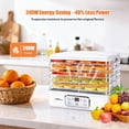 thumbnail image 2 of 5-Tray BPA-Free Food Dehydrator, Electric Dryer Dehydrators Machine with 72H Timer,  Precision Temp Control  35-70°C and Overheat Protection for Jerky, Fruit, Vegetables, Herbs, 2 of 10