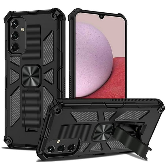 For Samsung Galaxy A14 5G Hybrid Stand Military Grade with Magnet Mount Friendly Kickstand Hard PC TPU Shockproof Cover ,Xpm Phone Case [ Black ]