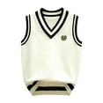 thumbnail image 5 of Toddler Winter Coats for Girls Toddler Boys V-Neck Cable Knit Sweater Vest for Girls Sleeveless Pullover Solid School Uniform Athletic Shirts Jackets, 5 of 5