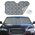 thumbnail image 2 of Haiem Popcorn On Blue Lines Car Windshield Sun Shade - Blocks UV Rays Sun Visor Protector, Sunshade to Keep Your Vehicle Cool, Universal Fit SUV Van Sedan-Small, 2 of 7