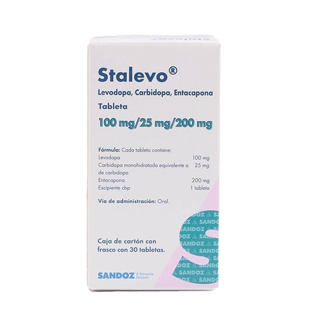 Stalevo Levodopa, Cardipoba, Entacapona 30 tabletas 100mg/25 mg/200 mg