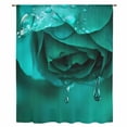 thumbnail image 2 of Green Rose Sheer Curtains 63 Inches Long, Elegance Fantasy Flowers Romantic Light Filering Curtains, Breathable Simi Curtain Privacy Drapes for Living Room Bedroom Lightweight Window Treatment, 2 of 9