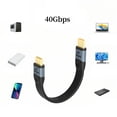 thumbnail image 4 of Short USB Type C Male to Male Cable, 100W Power, 40Gbps 8K Video FPC Soft USB4.0, 4 of 9