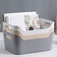 thumbnail image 3 of Inteprter Almacenamiento con cesta organizadora de plástico duradera de larga duración, cesta portátil de PP, caja organizadora fácil y Almacenamiento y organización del hogar gris, 3 of 6