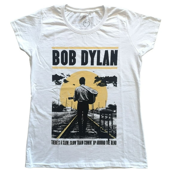 Bob Dylan Ladies T-Shirt: Slow Train (Large)