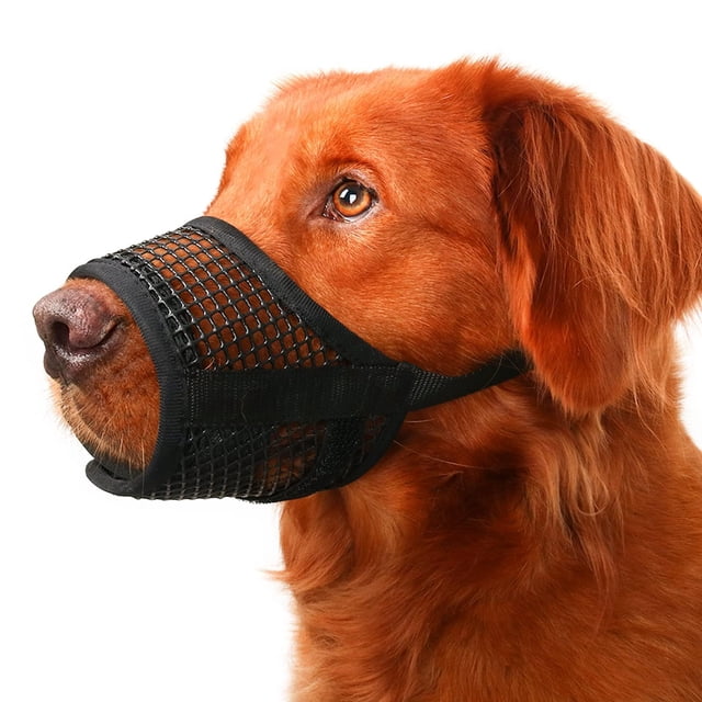 Bozal Para Perro Mayerzon de Malla Transpirable para Perros Pequeños, Medianos y Grandes