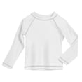 thumbnail image 1 of Baby Boys and Girls Solid Rashguard Swimming Tee Shirt Rash Guard SPF UPF Sun Protection for Summer Beach Pool and Play, L S White, 6-9 mon., 1 of 2