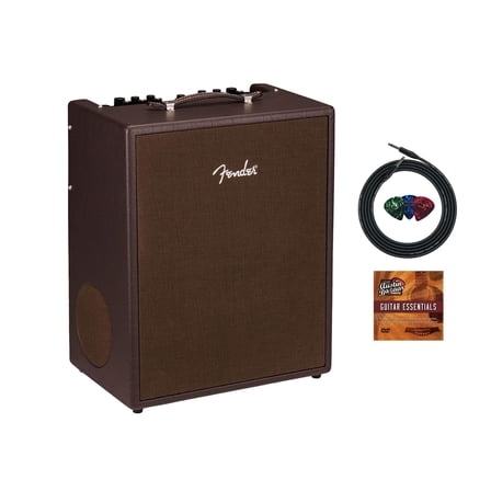 Fender Acoustic SFX II Acoustic Guitar Combo Amplifier Bundle with Instrument Cable, Picks, and Austin Bazaar Instructional DVD
