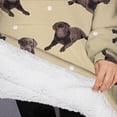 thumbnail image 3 of Oversized Wearable Blanket Hoodie,Cute Labrador Sherpa Blanket Hoodie with Super Pockets,Super Warm Fuzzy Pullover for Women & Men, 3 of 6
