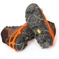 thumbnail image 3 of Crampones antideslizantes para escalada al aire libre, caminatas en invierno, 8 dientes, acero al manganeso, pesca en el hielo, raquetas de nieve, cubiertas de zapatos naranjas, 3 of 5