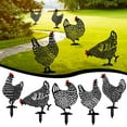 thumbnail image 2 of 5 - Piece Set of Black Metal Chicken Yard Decorations - Ideal for Outdoor Gardens, 2 of 6