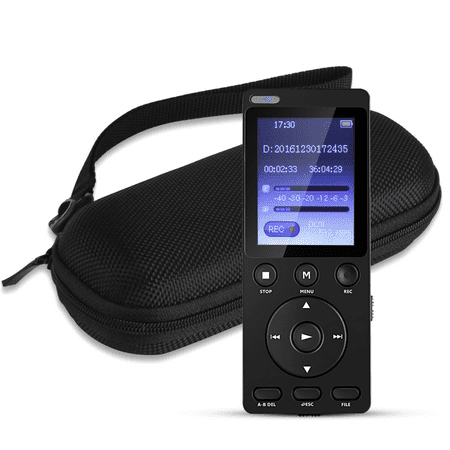 AGPTEK A11 8GB PCM Digital Audio Voice Recorder & MP3 Music Player with Slim Case, 1.8