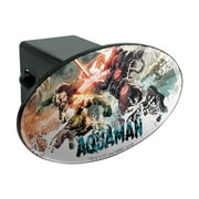 Aquaman Movie Aquaman vs Black Manta Oval Tow Trailer Hitch Cover Plug Insert