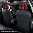 thumbnail image 3 of 2 Pce Car Headrest Cover 11×10.2in With Elastic Easy To Install Anti-Crack Stain Tear Used For Most Car Headrest Realistic Forests Camouflage Pattern Conifer Maroon_1, 3 of 8