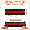 thumbnail image 2 of Uxcell Armband Garter, Anti-Slip Sleeve Garter Men Shirt Sleeve Holder Elastic Belt Red on Black, 2 of 6