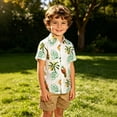 thumbnail image 2 of JAJAHO Hawaiian Beach Shirts For Boys Kids Summer Pineapple Printed Short Sleeve Button Down Collared Shirts 8-15Y Trendy Tops, 2 of 4