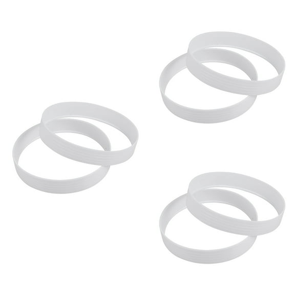 6 Pcs Putting Cup Rings Hole Stainless Steel Golf White