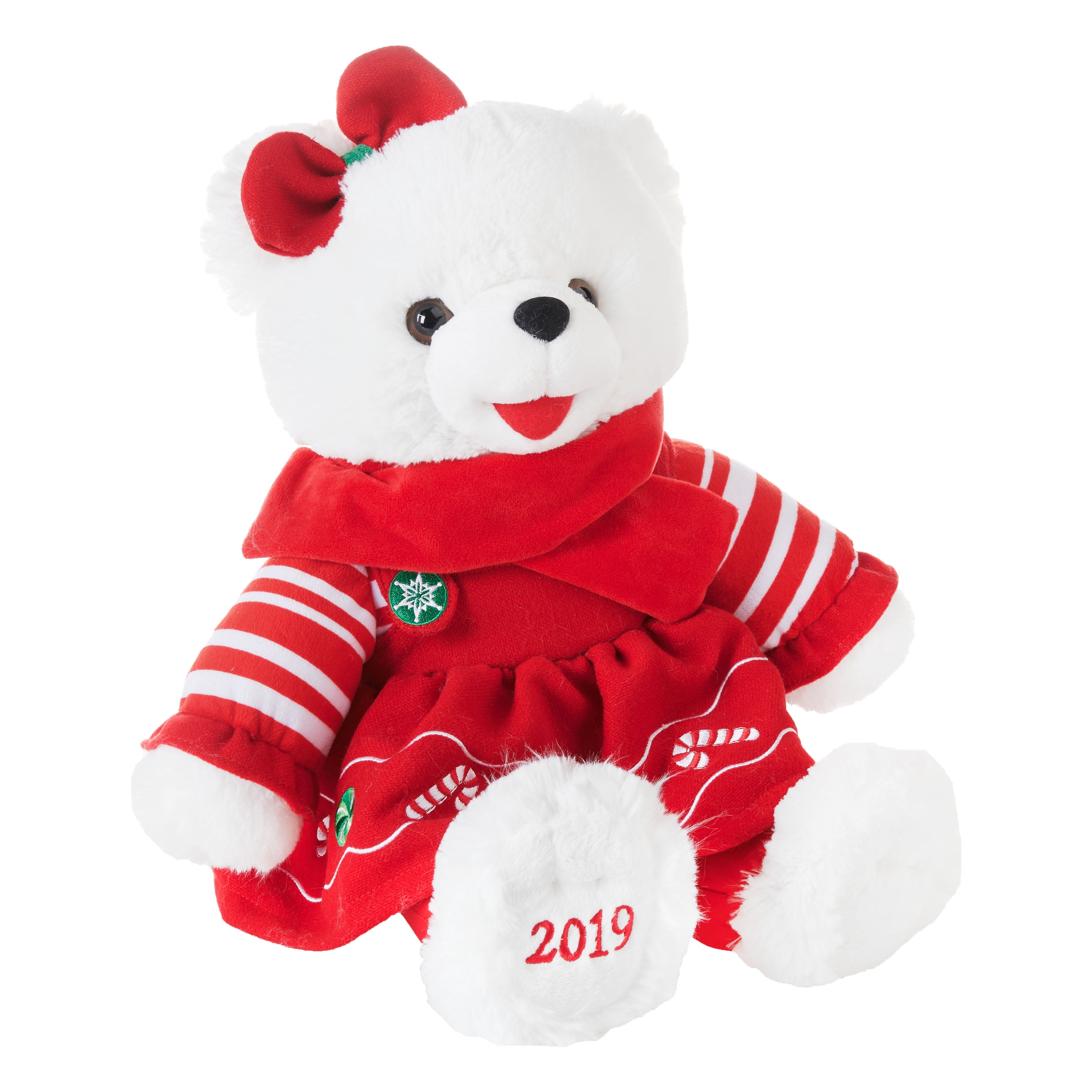 2019 WalMART CHRISTMAS Snowflake TEDDY BEAR White Girl 20" Red Outfit Brand NWT 