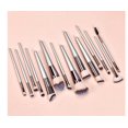 thumbnail image 1 of 1/4/10/14 Juego de 10 brochas de maquillaje color champán con bolsa, 1 of 4