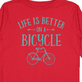 thumbnail image 4 of Inktastic Life's Better on a Bicycle Girls Long Sleeve Toddler T-Shirt, 4 of 5