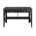 thumbnail image 5 of CorLiving Folio Modern Dark Brown Engineered Wood 47" Long Desk with Drawers and Shelves, Ideal Home Office Desk, Vanity Desk, or Study Table - Perfect Writing Desk for PC Setup, Study, and Storage, 5 of 6