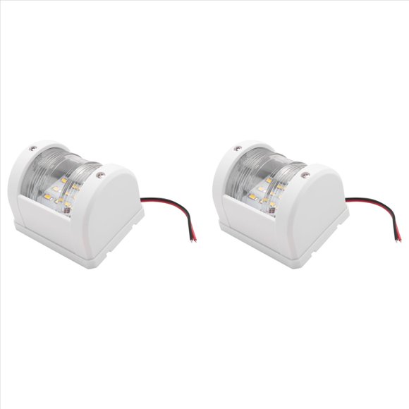 2X Boat 12V Stern Light Navigation Lights Marine LED Boat Light Sailing Lamp Waterproof Navigation Light Yacht Boat,2 x Signal Stern Navigation Light,White