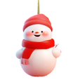 thumbnail image 2 of WRXMIJNHGSA Hangs Under $5 Valentine's Day 2D Flat Acrylic Car Rearview Pendant Cute Snowman Backpack Pendant, 2 of 6