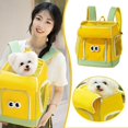 thumbnail image 1 of Cute Cartoon Cat Front and Back Backpack for Dogs To Go Out in All Seasons Breathable Cat Bag Chest Bag Pet Backpack, 1 of 6