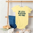 thumbnail image 4 of Little Sister Has Paws Cute Dog Pet Romper Boys or Girls Infant Baby Brisco Brands 12M, 4 of 6