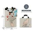 thumbnail image 2 of Yayeee Freestanding Laundry Hamper with Handle Collapsible Large Storage Basket for Clothes, Red Flower, 2 of 7