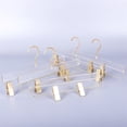 thumbnail image 5 of GAMVDOUT 10-Piece Acrylic Gold Clothes Hangers with Non-Slip Clips, 5 of 6