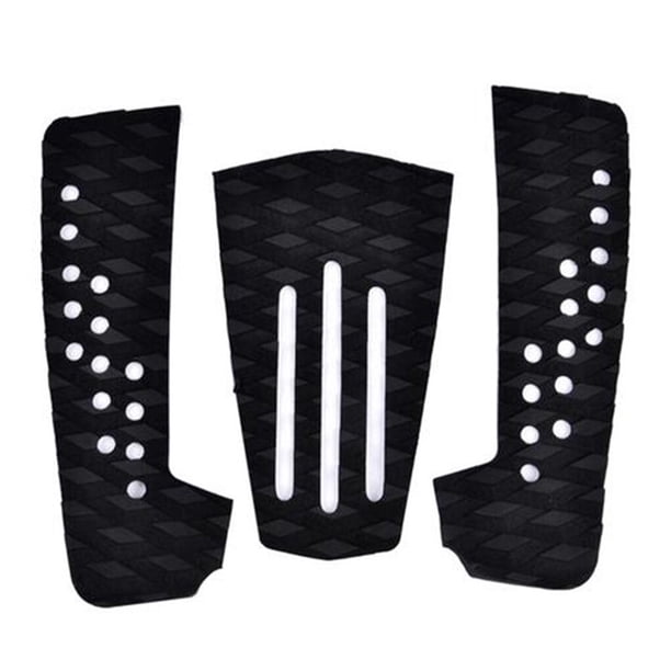 Greeniant Almohadillas de tracción para tablas de Surf, 3 uds., almohadillas de espuma EVA para cubierta, empuñaduras adhesivas para Skimboard, todas las Deportes acuáticos negro 3 Zeilen Greeniant OD2654-04B