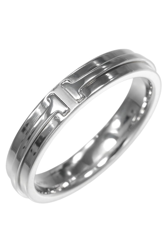 Pre-Owned Tiffany & Co. T Narrow Ring, Size 23.5, 18K White Gold, Approx. 9.3g.